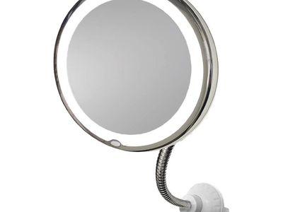 Ultra Flexible Gooseneck Mirror 10X Magnifying with Fill-in LED Light