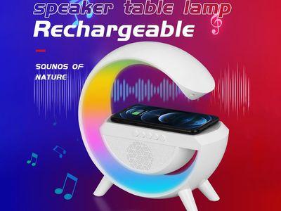 Smart Bluetooth Speaker Lighting Lamp with Fast Wireless Charger and Colorful RGB LED Lighting