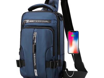 Backpack Crossbody Shoulder Chest Bag with USB Cable Suitable for Travel and Hiking Meets your Various Needs