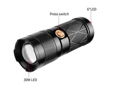 USB Rechargeable Powerful Flashlight GT50 High Capacity Battery Waterproof