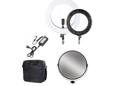 LC-16-II Ring 38 cm LED Light Blogger Lamp with Phone Clip and Mirror Selfie Set With Tripod