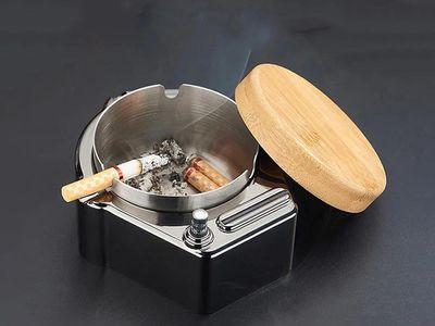 Practical Multifunctional Ashtray With Refillable Lighter High-quality Classic Design