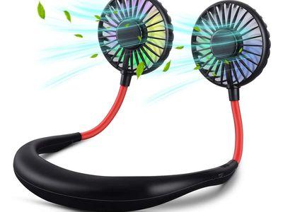 ZY-A1 Portable Fan Neck Hanging Fans Hand Free Mini Fan USB Battery Rechargeable Wearable Sports Fan