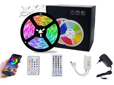 Smart Waterproof RGB Light Strip Kits with Remote - Color Changing Led Strip SMD5050 with 2 Outputs