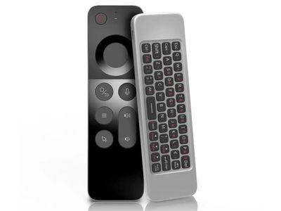 4 in 1 W3 wireless Air mouse remote with keyboard With motion sensor and supports voice control