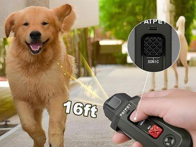 Rechargeable 2 in 1 PATPET Ultrasonic Dog Training and Repellent