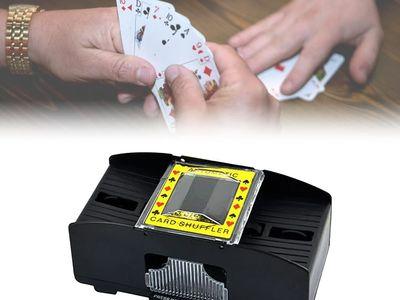 Battery-Operated Playing Card Shuffler with a Design Compatible with  Various Sizes of Playing Cards