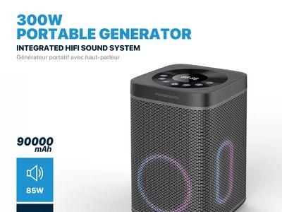 Powerology 90000mAh 300W Portable Generator Integrated Hi-Fi Sound System