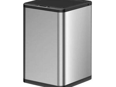 18L Automatic Trash Can Waterproof Stainless Steel with a leak-proof Design