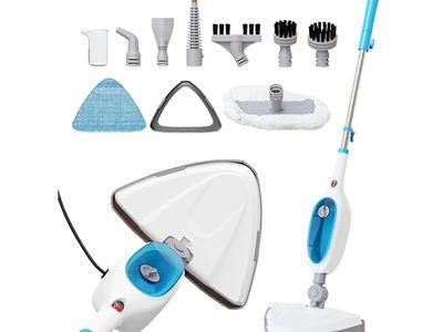 12-in-1 Steam Mop with Power of 1600W and  Tank 280 ml for Various Surfaces, Carpets, and Upholstery