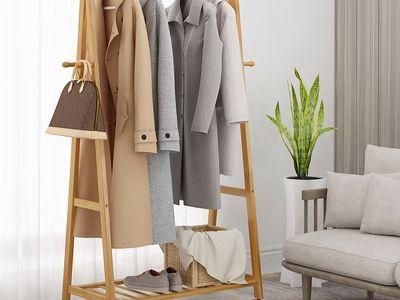 Space Saving Clothes Stand with 4 Hooks