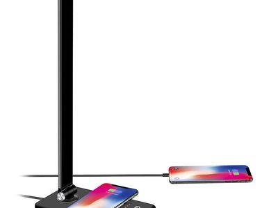 2-in-1 Wireless Charger & LED Desk Lamp 10 Modes & 5 Colors Foldable