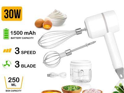 30W Cordless Electric Hand Mixer KB-001