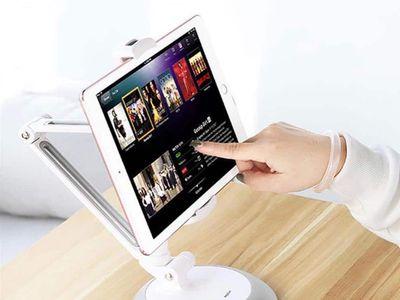 Tidery UNIVERSAL ADJUSTABLE DESKTOP STAND - WHITE COLOR