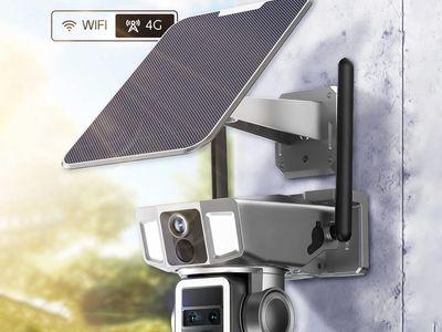 4MP Solar Triple-Lens Linkage Camera 10X Zoom WiFi & 4G