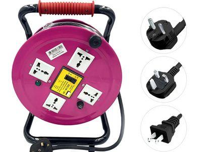 22.5m Cable Reel with 4 Triple Sockets for Using Multiple Devices Simultaneously