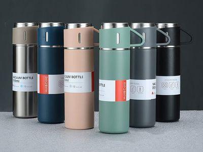 Insulated Thermos Bottle with Lid 3 Cups 500ml