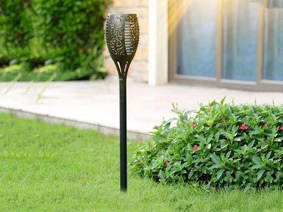 Solar Garden Torch Flame Light Outdoor 96 Led Tiki Torches With Flickering Flame