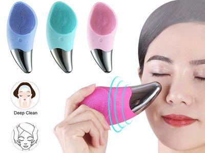 USB Rechargeable Electric Washing Cleanser Face Deep Cleansing Facial Silicone Vibration massage Brush