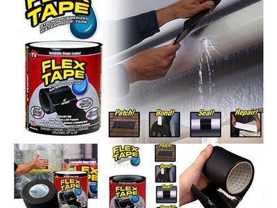  Flex Tape Rubberized Waterproof Tape, 4 inches x 5 feet - Black