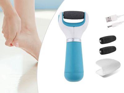  Electric Foot File, Callus and Hard Skin Remover, Pedicure Tools with 2 Rollers for Dry Dead Skin and Repair Dry Feet