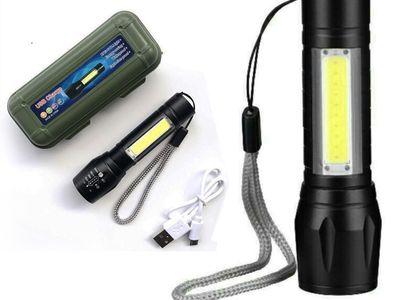 MINI LED FLASHLIGHT RECHARGEABLE WATERPROOF USB CHARGE