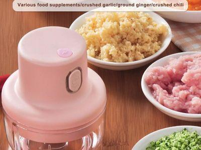 Mini Food Electric Chopper - 250ML Kitchen Food Processor and Blender, USB Charging