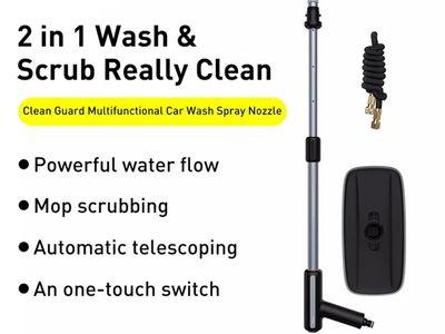  Baseus 2 in 1 Car Washer Gun With Mop High Pressure Washer Spray Nozzle Flexible Hose Car Washer