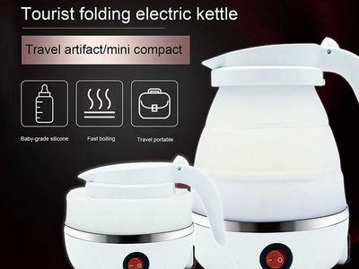  Travel Portable Foldable Electric Kettle Collapsible Water Boiler 110V 600ML