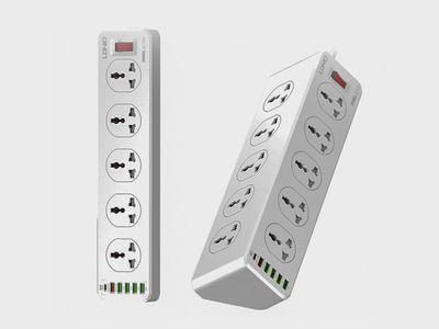 LDNIO SC10610 Slope Design Power Strip With 10 Outlets+5USB Ports+1PD Port