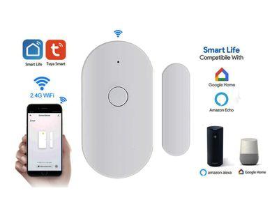 Smart WiFi Door Sensor Window Sensor Door Magnetic Alarm Detector Independent Magnetic Sensor