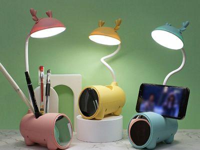 Rechargeable USB Charging LED Touch Switch Fawn Stand Table Light for Home