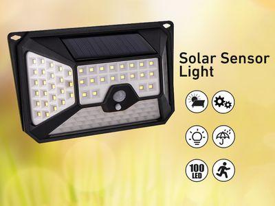 109 LED Waterproof Solar Light Wall Mounted Human Motion Sensor Solar Wall Light