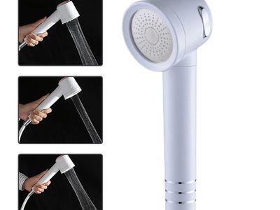 Portable 2-in-1 high-pressure water-saving shower head with 3 water spray modes