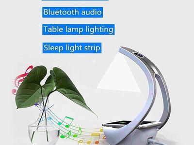 THREE-IN-ONE WIRELESS CHARGER + BLUETOOTH AUDIO PLAYER + LED DESK LAMP MULTI-FUNCTION TOUCH NIGHT LIGHT