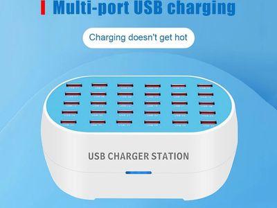 30-Port USB Wall Smart Charging Station 160W MAX