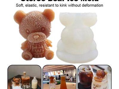 3D Silicone Mold Bear Shape Ice Cube Maker