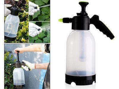 Handheld Pressure Pump Water Sprayer 2L With Adjustable Nozzle Safety Valve Multipurpose