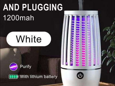 Portable Mosquito Killer and LED Lamp to Eliminate Flying Insects with A 1200mAh Rechargeable Lithium Battery