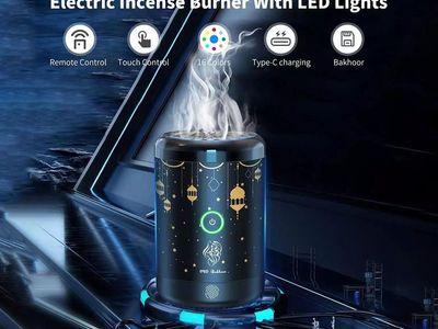 Electric Incense Burner with Touch Light and 2500 mAh Battery with USB Charging Cable