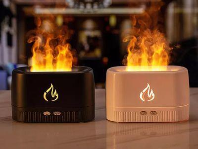 Ultrasonic Flame Humidifier and Air Freshener with Auto Shut Off to Moisturize The Skin for a More Comfortable Sleep