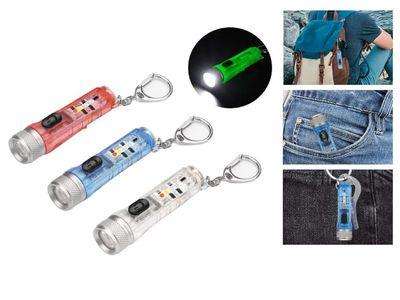 Multifunctional Mini Keychain Flashlight USB Rechargeable Magnetic Flashlight