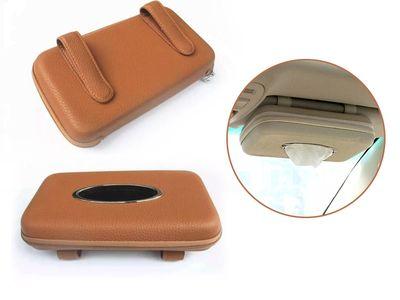 Car Napkin Holder Hanging Tissue Box Auto Sunshade Storage Boxes Microfiber Leather