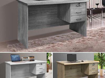 Study desk (Malaysian) 3 Drawers High-Quality Wood Modern and Elegant Design