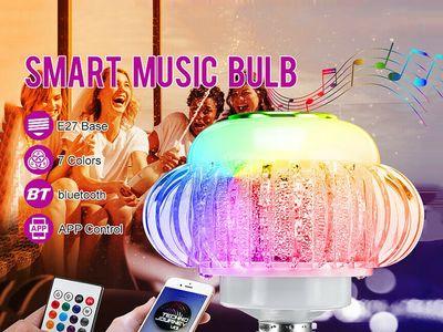 Wireless Music Bulb Lamp E27 bluetooth LED RGB Color Stereo Audio Speaker