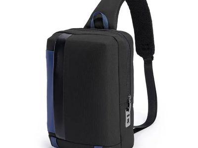 Porodo Cross Body Sling Bag with Dual Charging Ports (USB-C, PD) 20W with Fingerprint Lock