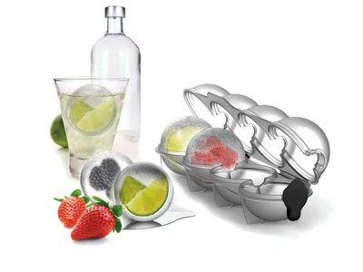 4-Hole Round Ice Ball Mold Ice Ball Maker for Juice and Cocktails, Keep Drinks Chilled