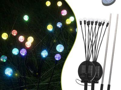 6 LED Solar Powered Light Adjustable Crystal Ball Waterproof Garden Decoration Light