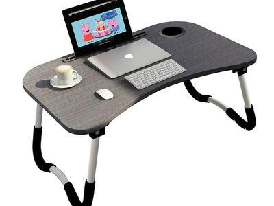 Folding Laptop Stand Holder with Slot Portable Study Table Desk Foldable Computer Desk