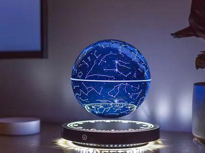 Maglev Star Chart Globe Light Lamp with Magnetic Base and 360 Degree Rotation